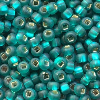SIZE 6 -  SILVER-LINED TEAL GREEN